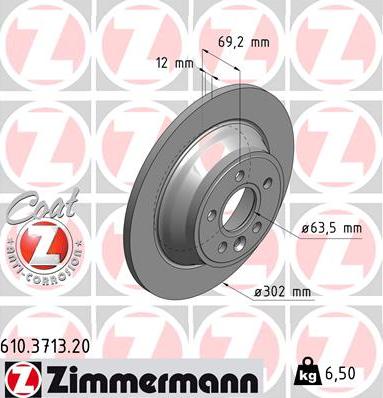 Zimmermann 610.3713.20 - Əyləc Diski furqanavto.az