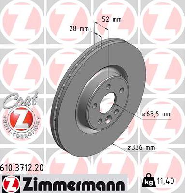 Zimmermann 610.3712.20 - Əyləc Diski furqanavto.az