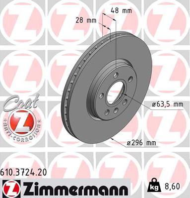 Zimmermann 610.3724.20 - Əyləc Diski furqanavto.az