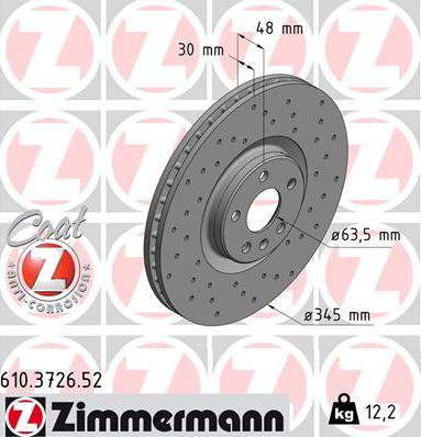 Zimmermann 610.3726.52 - Əyləc Diski furqanavto.az