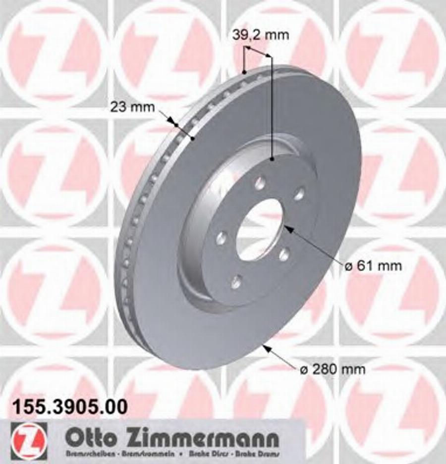 Zimmermann 155.3905.00 - Əyləc Diski furqanavto.az