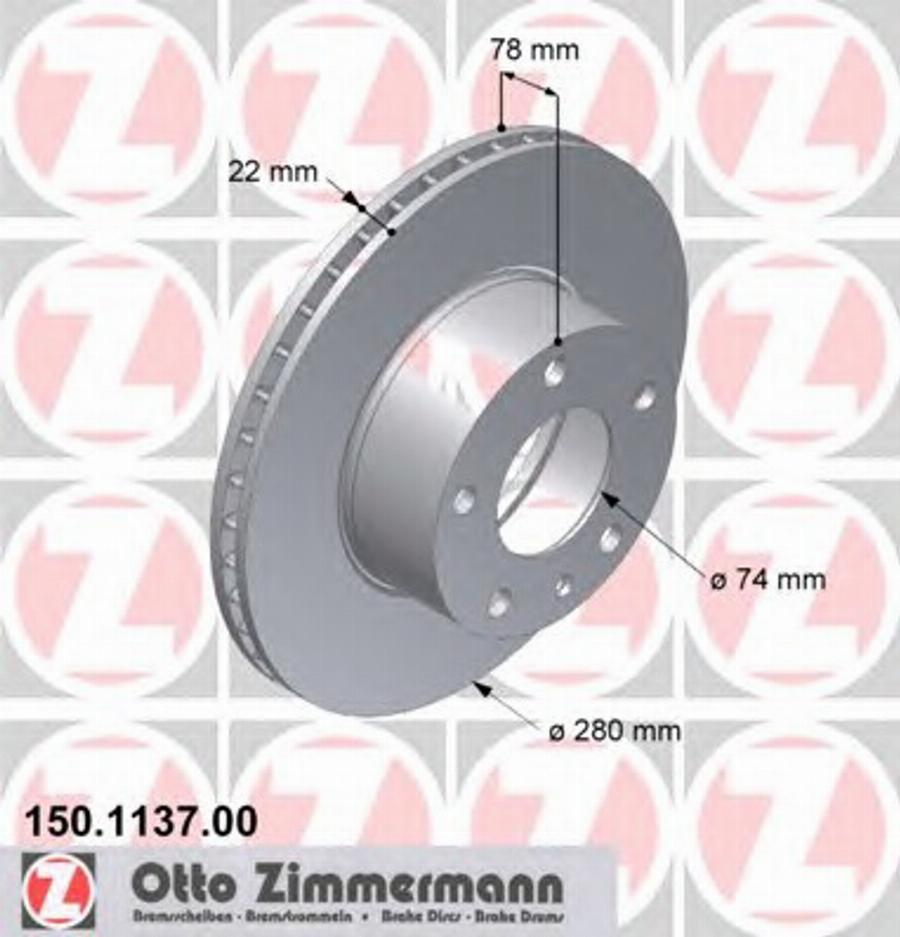 Zimmermann 150 1137 00 - Əyləc Diski furqanavto.az