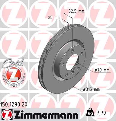 Zimmermann 150.1290.20 - Əyləc Diski furqanavto.az