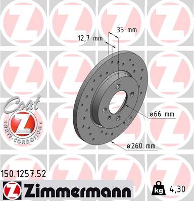 Zimmermann 150.1257.52 - Əyləc Diski furqanavto.az