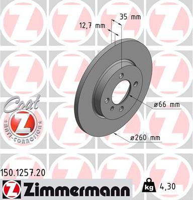 Zimmermann 150.1257.20 - Əyləc Diski furqanavto.az