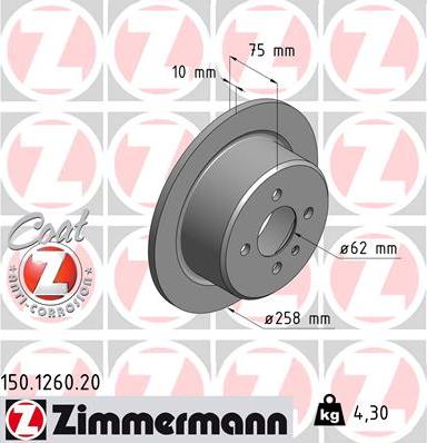 Zimmermann 150.1260.20 - Əyləc Diski furqanavto.az