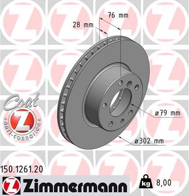 Zimmermann 150.1261.20 - Əyləc Diski furqanavto.az