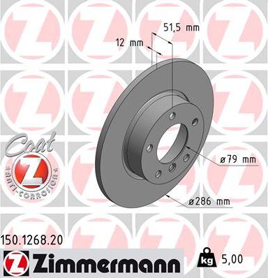 Zimmermann 150.1268.20 - Əyləc Diski furqanavto.az