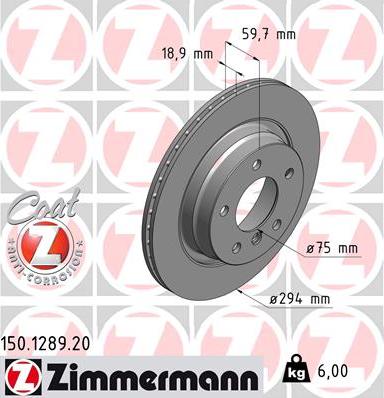 Zimmermann 150.1289.20 - Əyləc Diski furqanavto.az