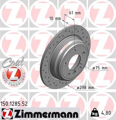 Zimmermann 150.1285.52 - Əyləc Diski furqanavto.az