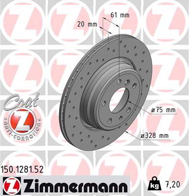 Zimmermann 150.1281.52 - Əyləc Diski furqanavto.az