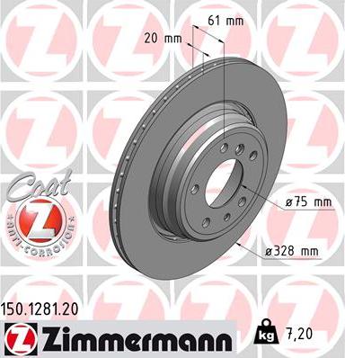 Zimmermann 150.1281.20 - Əyləc Diski furqanavto.az