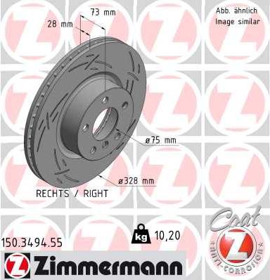 Zimmermann 150.3494.55 - Əyləc Diski furqanavto.az