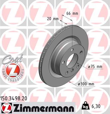 Zimmermann 150.3498.20 - Əyləc Diski furqanavto.az