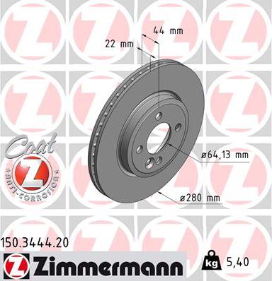 Zimmermann 150.3444.20 - Əyləc Diski furqanavto.az