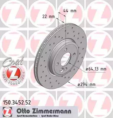 Zimmermann 150.3452.52 - Əyləc Diski furqanavto.az