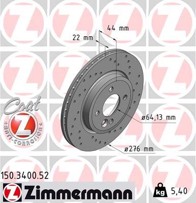 Zimmermann 150.3400.52 - Əyləc Diski furqanavto.az