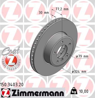 Zimmermann 150.3403.20 - Əyləc Diski furqanavto.az