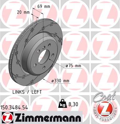 Zimmermann 150.3484.54 - Əyləc Diski furqanavto.az