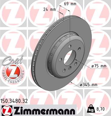 Zimmermann 150.3480.32 - Əyləc Diski furqanavto.az