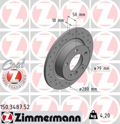 Zimmermann 150.3487.52 - Əyləc Diski furqanavto.az