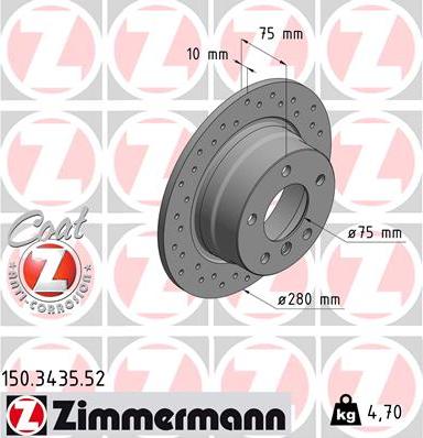 Zimmermann 150.3435.52 - Əyləc Diski furqanavto.az