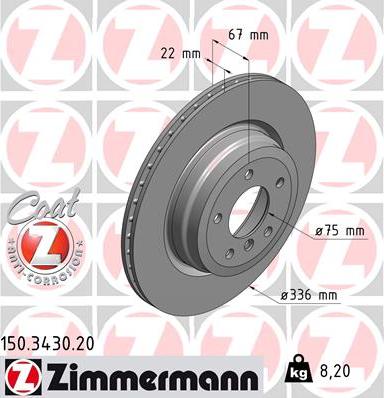 Zimmermann 150.3430.20 - Əyləc Diski furqanavto.az