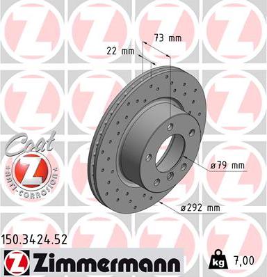 Zimmermann 150.3424.52 - Əyləc Diski furqanavto.az