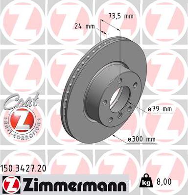 Zimmermann 150.3427.20 - Əyləc Diski furqanavto.az