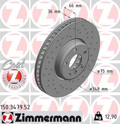 Zimmermann 150.3479.52 - Əyləc Diski furqanavto.az