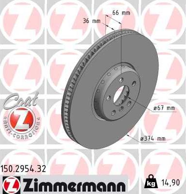 Zimmermann 150.2954.32 - Əyləc Diski furqanavto.az