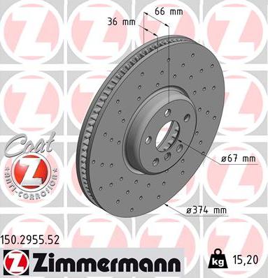 Zimmermann 150.2955.52 - Əyləc Diski furqanavto.az