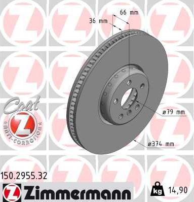 Zimmermann 150.2955.32 - Əyləc Diski furqanavto.az