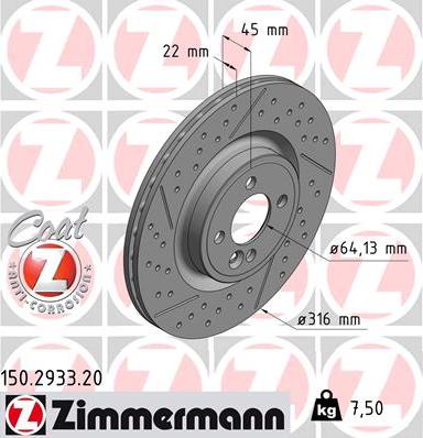 Zimmermann 150.2933.20 - Əyləc Diski furqanavto.az