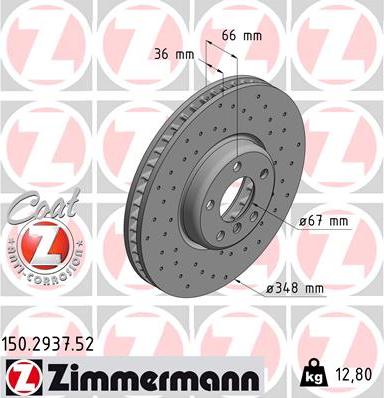 Zimmermann 150.2937.52 - Əyləc Diski furqanavto.az