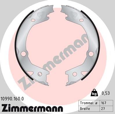 Zimmermann 10990.160.0 - Əyləc başlığı dəsti, dayanacaq əyləci furqanavto.az