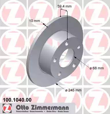 Zimmermann 100.1040.00 - Əyləc Diski furqanavto.az