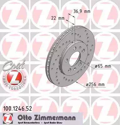 Zimmermann 100.1246.52 - Əyləc Diski furqanavto.az