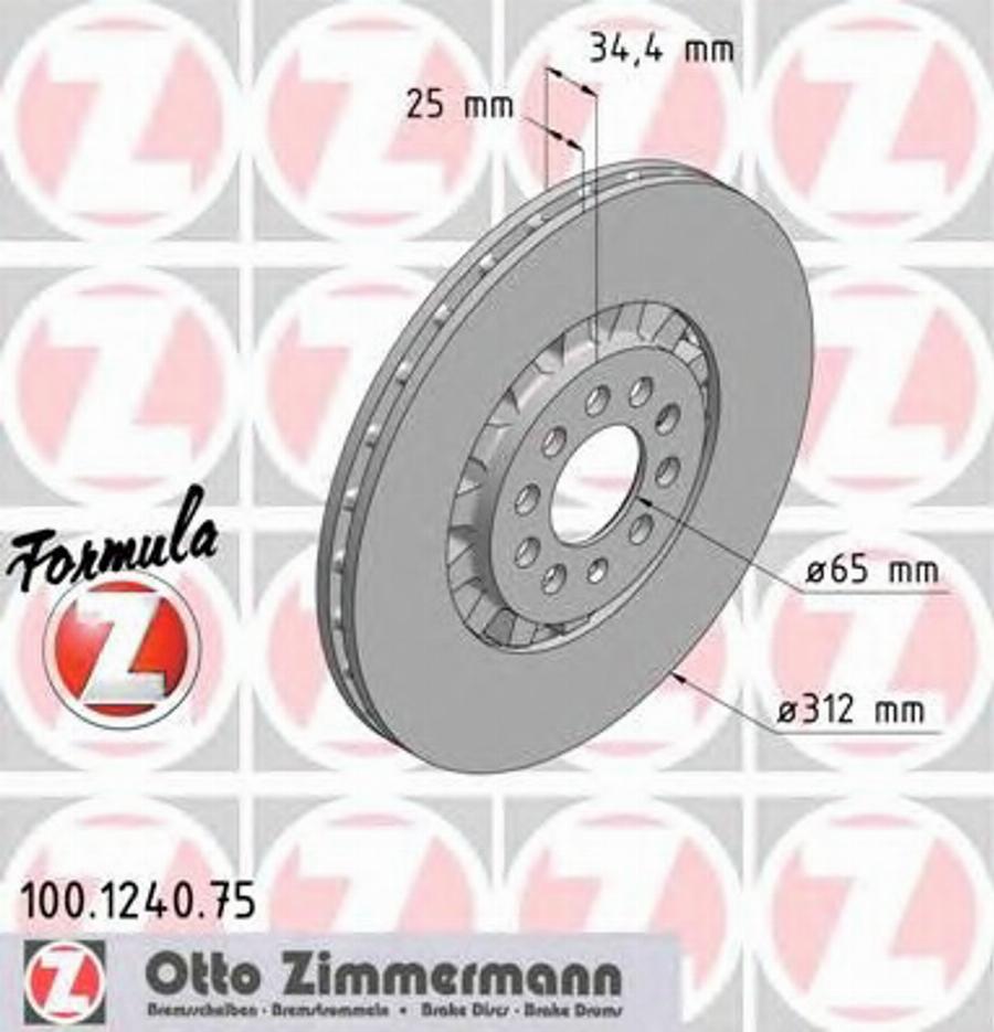 Zimmermann 100.1240.75 - Əyləc Diski furqanavto.az