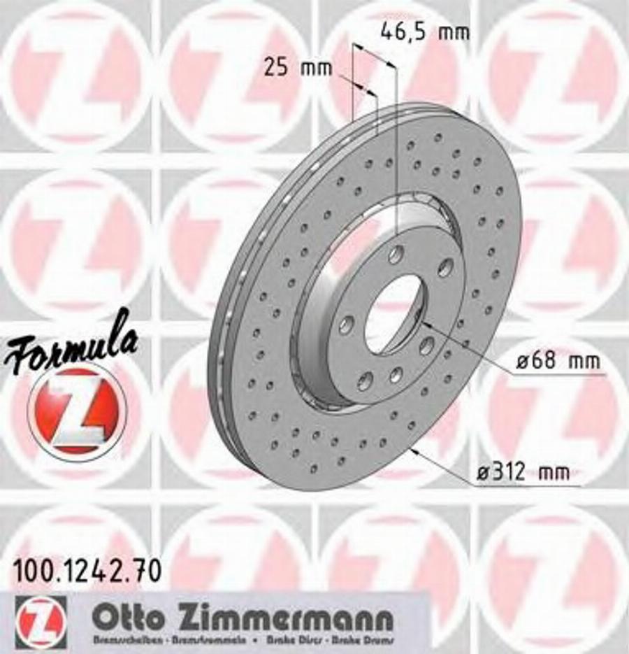 Zimmermann 100.1242.70 - Əyləc Diski furqanavto.az