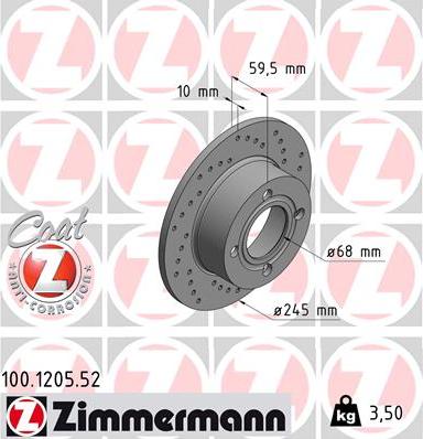 Zimmermann 100.1205.52 - Əyləc Diski furqanavto.az