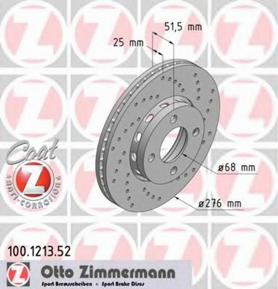 Zimmermann 100.1213.52 - Əyləc Diski furqanavto.az