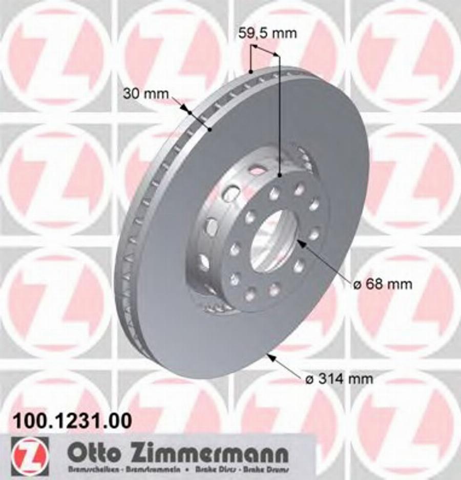 Zimmermann 100 1231 00 - Əyləc Diski furqanavto.az