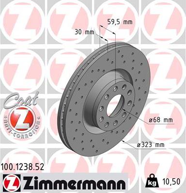 Zimmermann 100.1238.52 - Əyləc Diski furqanavto.az