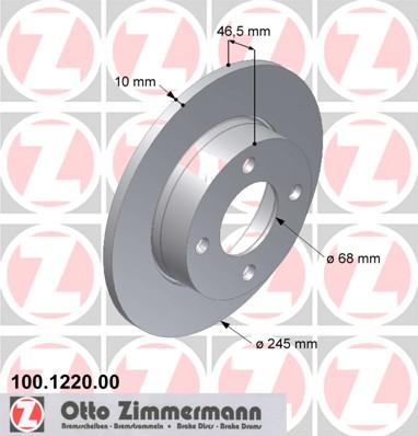 Zimmermann 100.1220.00 - Əyləc Diski furqanavto.az