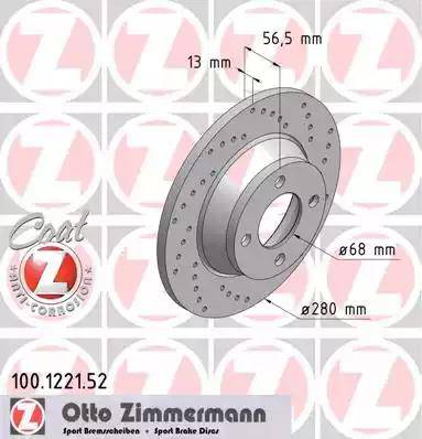 Zimmermann 100.1221.52 - Əyləc Diski furqanavto.az