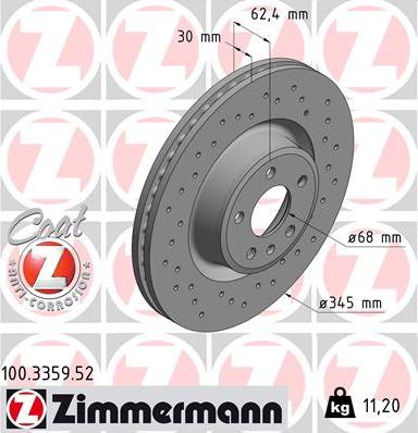 Zimmermann 100.3359.52 - Əyləc Diski furqanavto.az