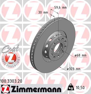 Zimmermann 100.3303.20 - Əyləc Diski furqanavto.az