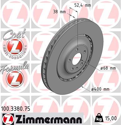 Zimmermann 100.3380.75 - Əyləc Diski furqanavto.az