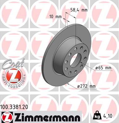 Zimmermann 100.3381.20 - Əyləc Diski furqanavto.az